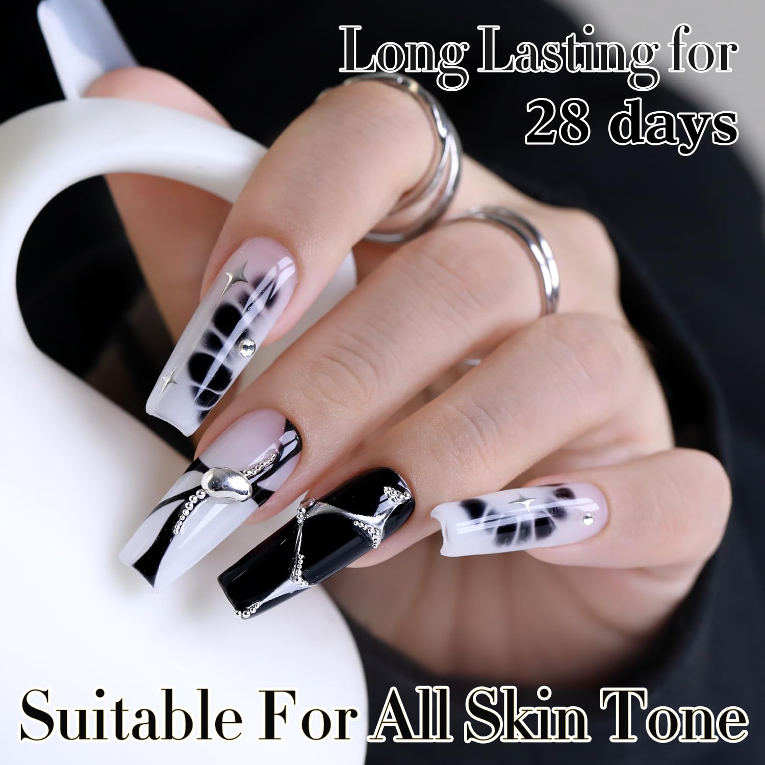 Double Rhythm toxin-free, low-odor gel formula for safer at-home use.