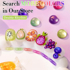 Double Rhythm translucent jelly color provides soft, versatile base.