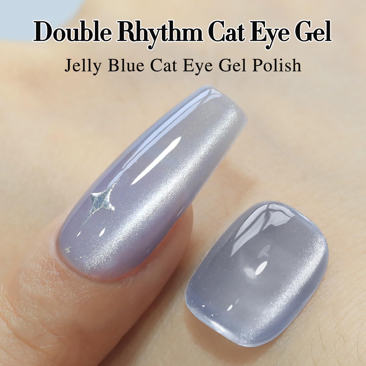Double Rhythm translucent jelly color polish offers soft, buildable coverage.