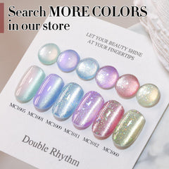 Double Rhythm translucent jelly polish with magnetic tool for easy at-home nail art