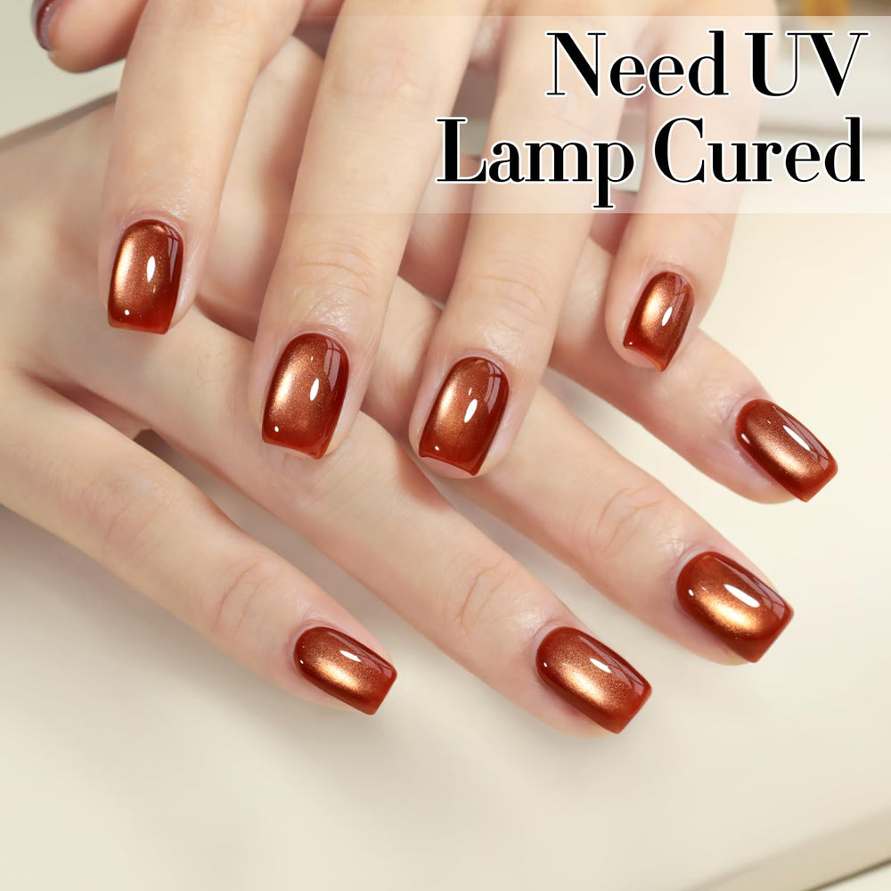 Double Rhythm translucent red brown swatch shows base color