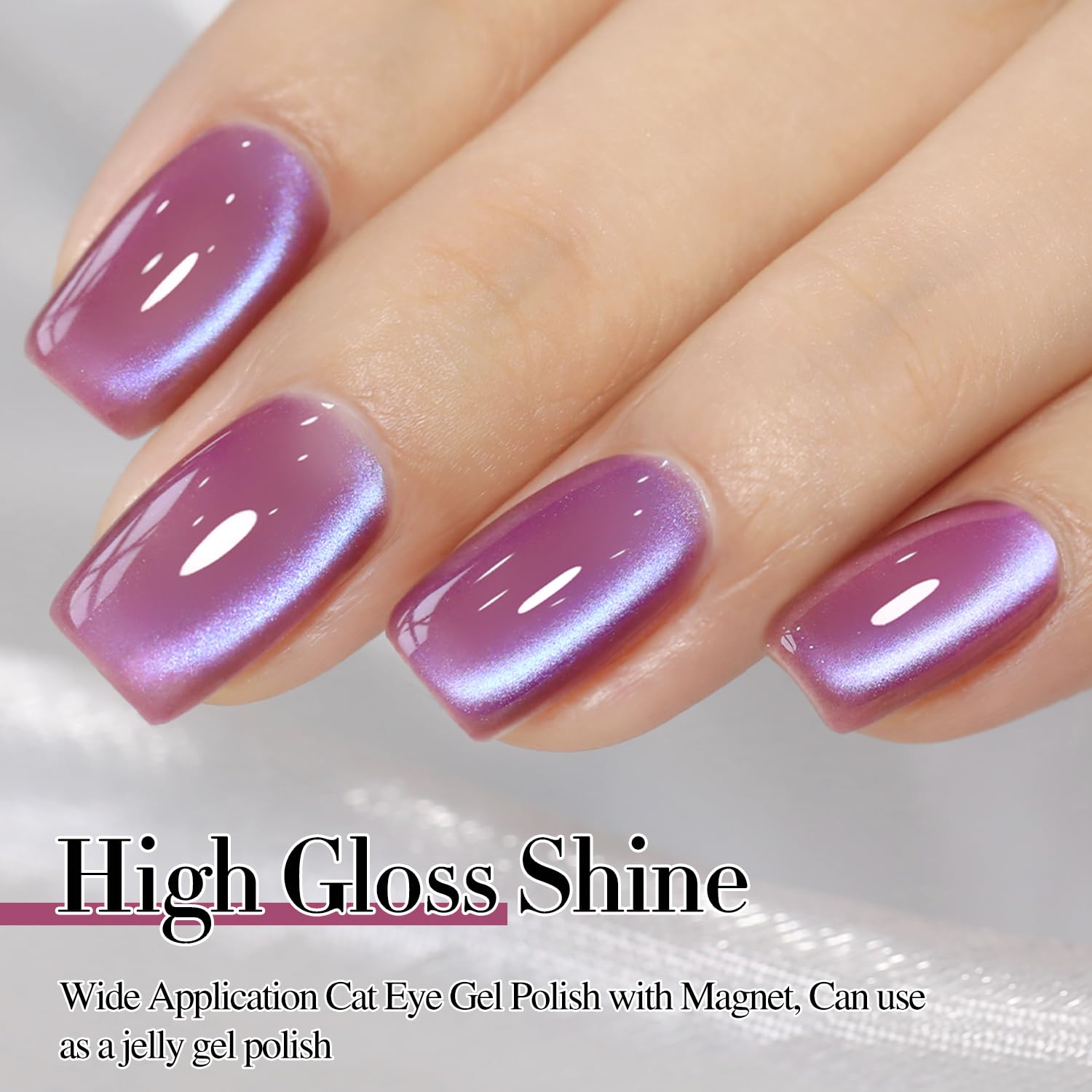Double Rhythm translucent rose violet color swatch reveals sheer glow.