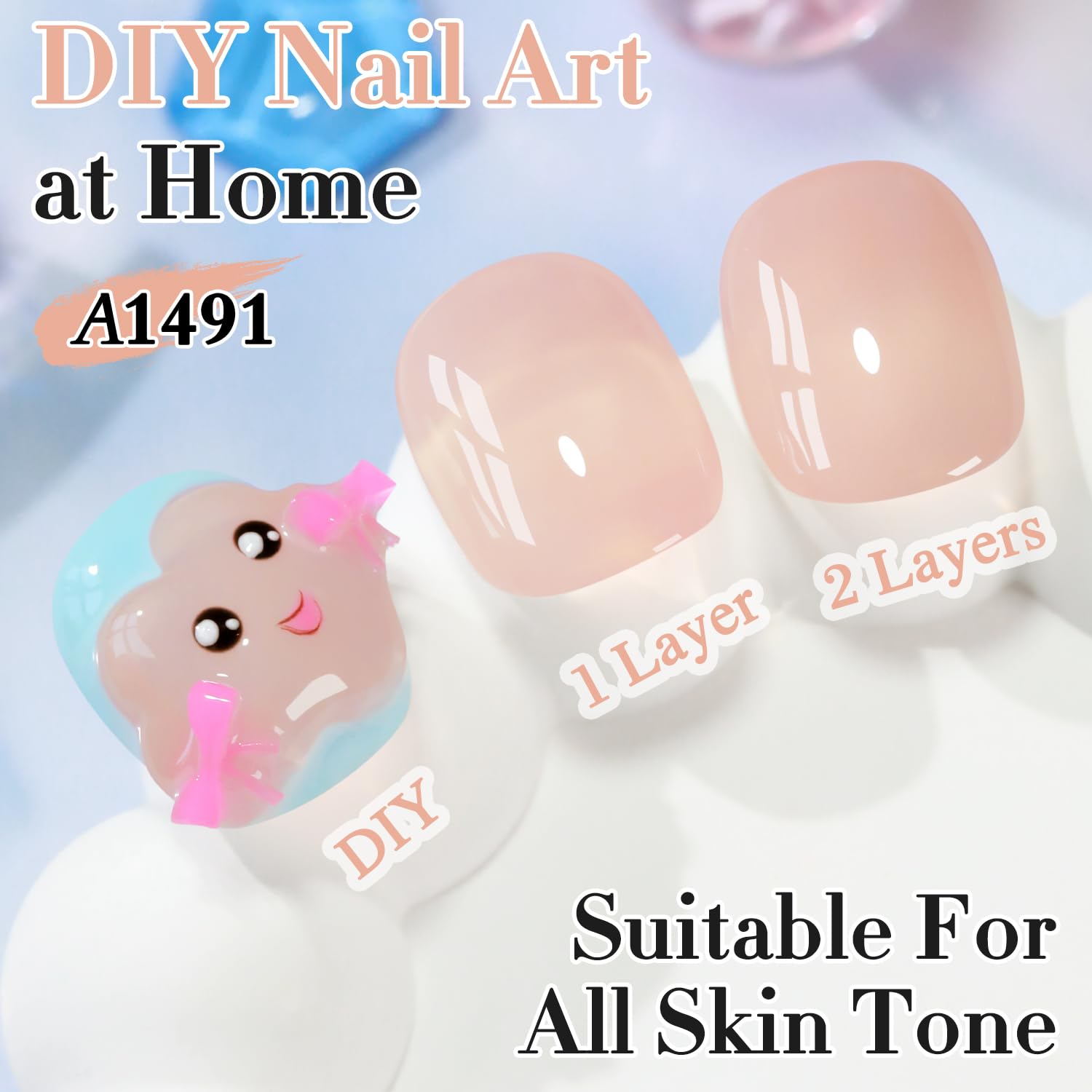 Double Rhythm gel polish curing under UV/LED lamp for quick results.