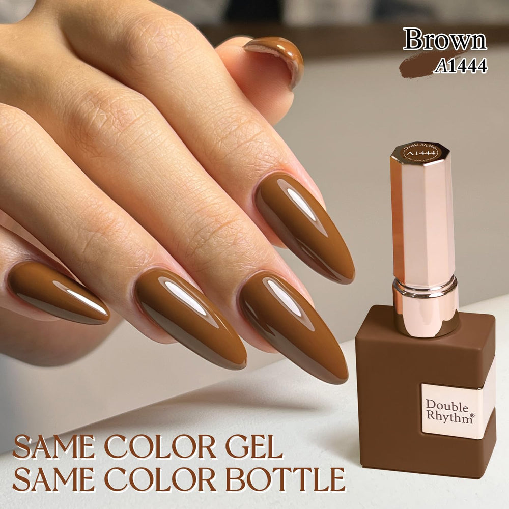 Double Rhythm UV/LED cure in brown shade A1444 for quick results.