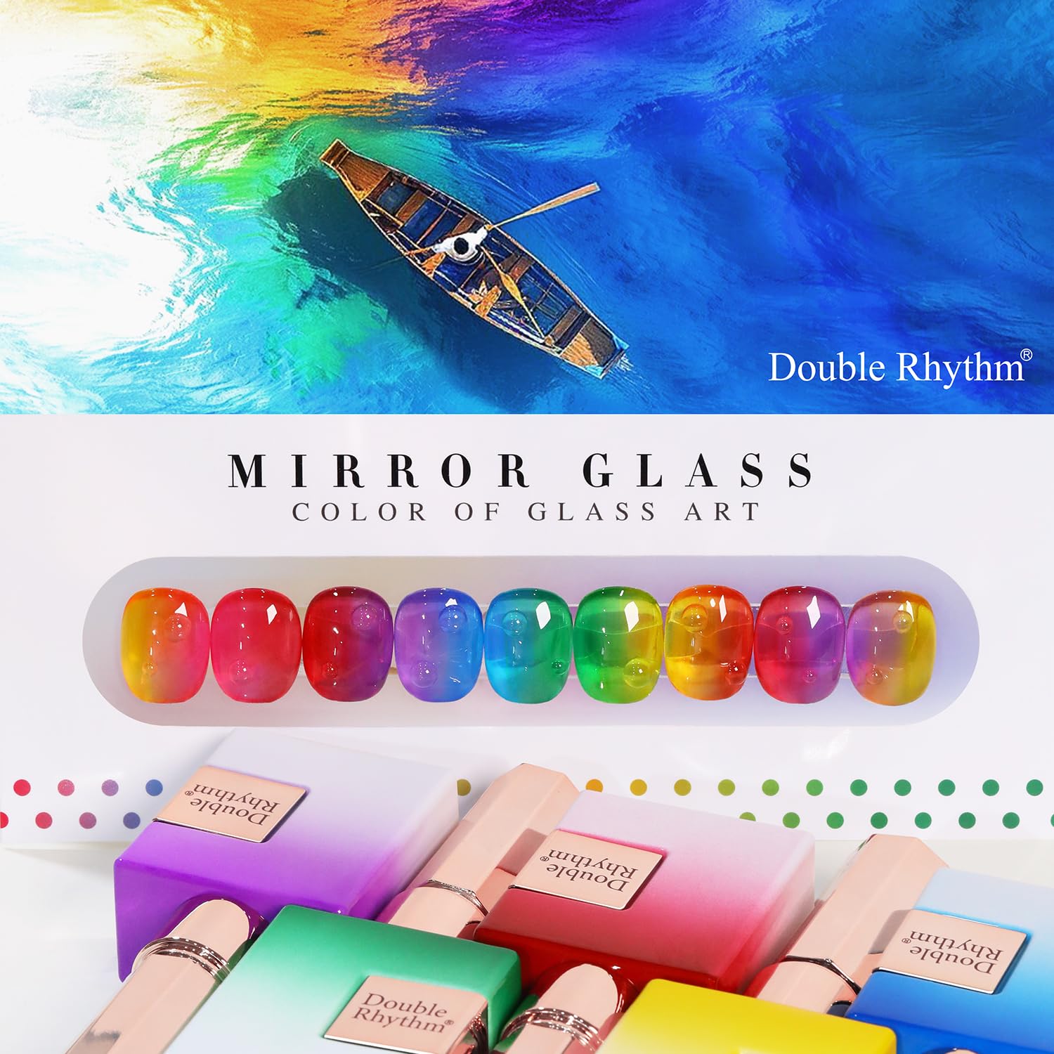Double Rhythm jelly purple 15ml bottle for chic nail art and seasonal style.