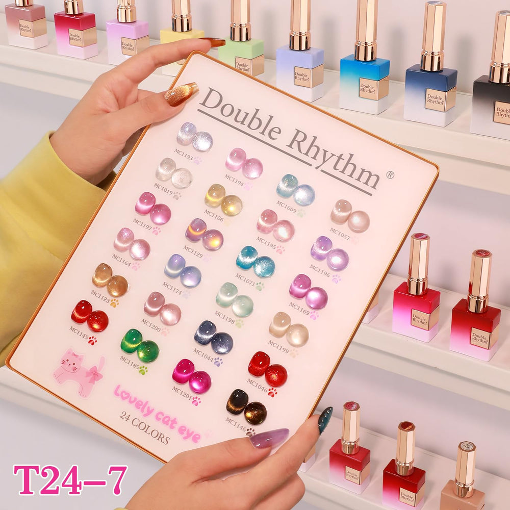 Double Rhythm magnetic cat-eye swatch illustrates shimmer option