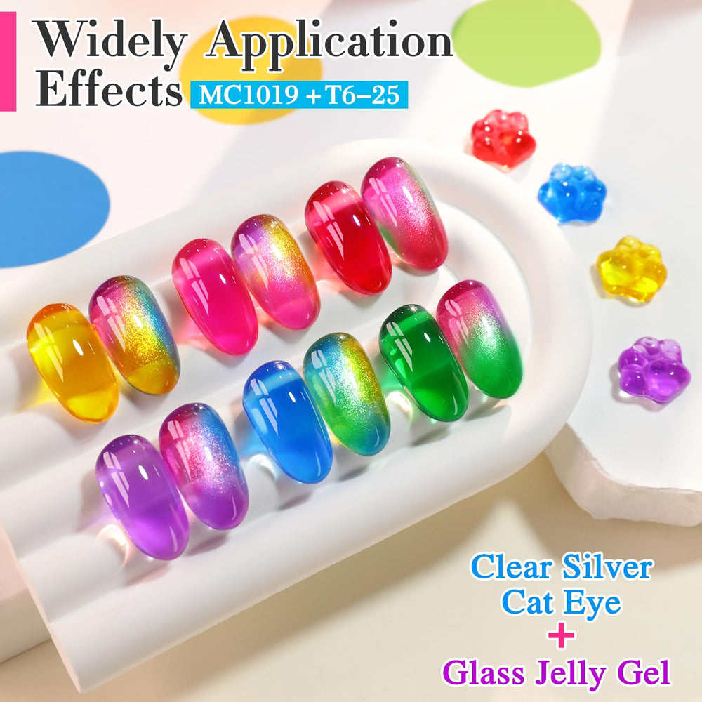 Double Rhythm nail art at home text describes easy color design and cost savings.