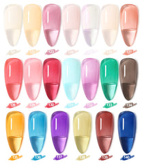 DouborQ pink jelly gel nail polish for soft, wearable everyday nails.