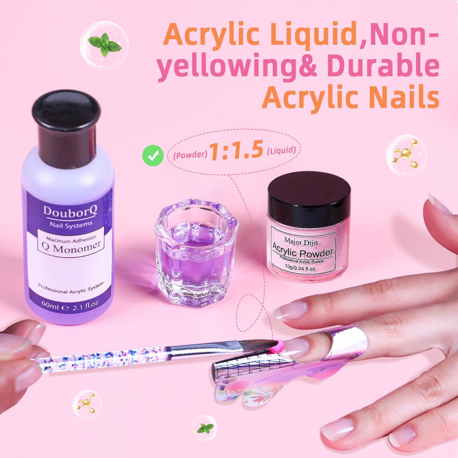 Nail forms and sanding/files in DouborQ kit