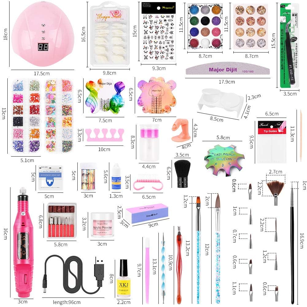DouborQ glitter powders and extend stickers for creative design.