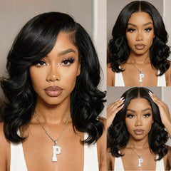 Douyin Bob Wig human hair close-up highlights softness and healthy shine.