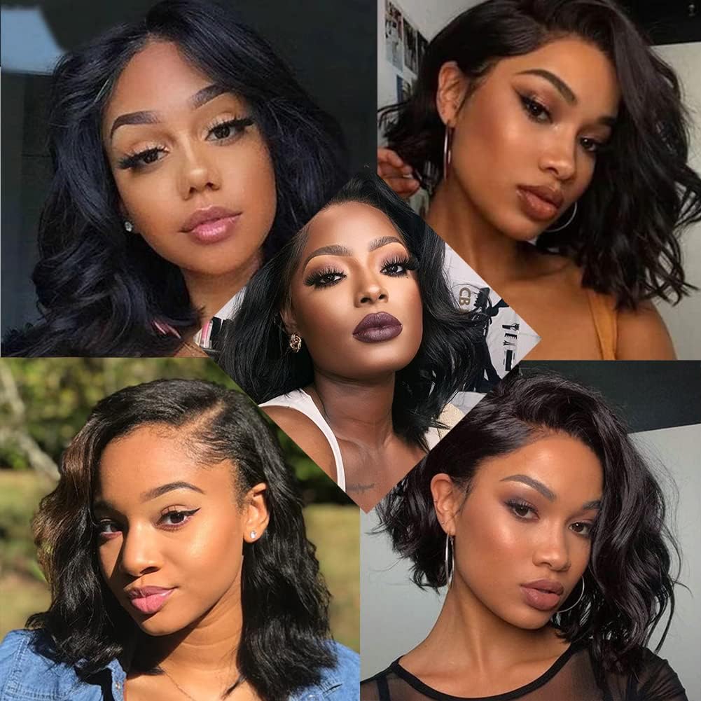 Douyin Bob Wig natural black color suitable for many outfits.