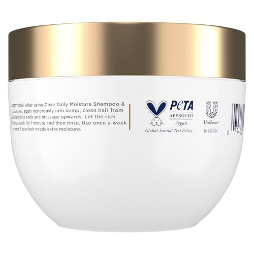 Dove 10-in-1 mask label detail highlights multiple benefits