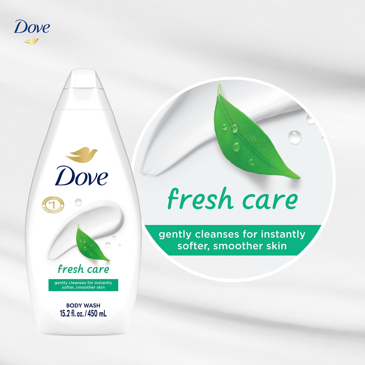 Dove recycled bottle packaging emphasizes sustainability and responsible beauty choices.