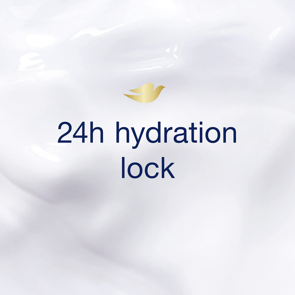 Graphic highlights 24-hour hydration lock technology powering moisture retention.