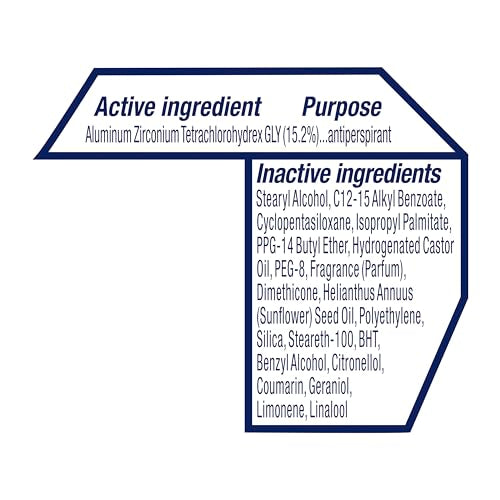 Dove Advanced Care 72-hour odor protection label close-up
