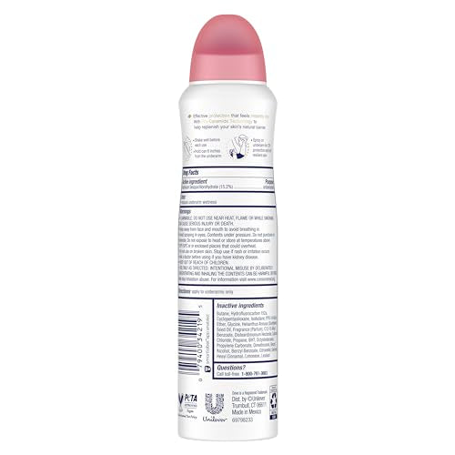 Close-up of spray action delivering quick-dry protection underarms