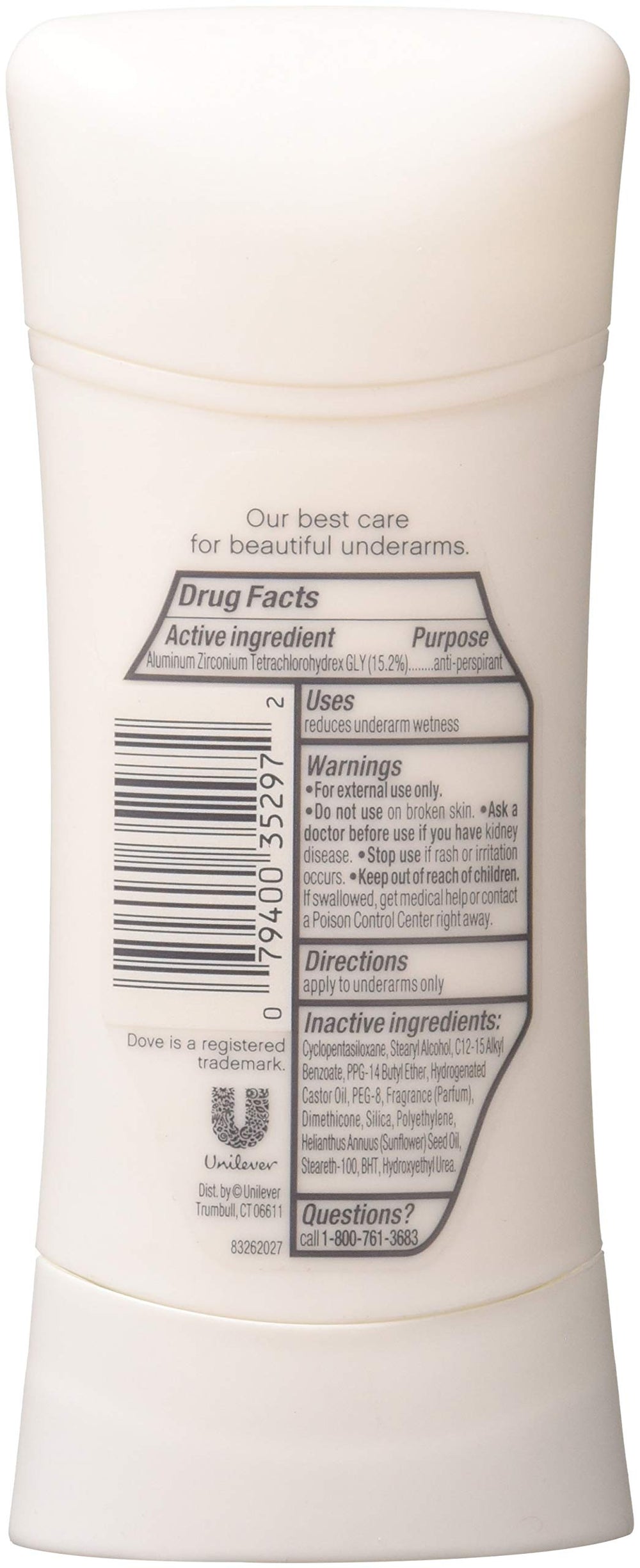 Dove Advanced Care Cool Essentials deodorant stick delivering all-day dryness and skin care.