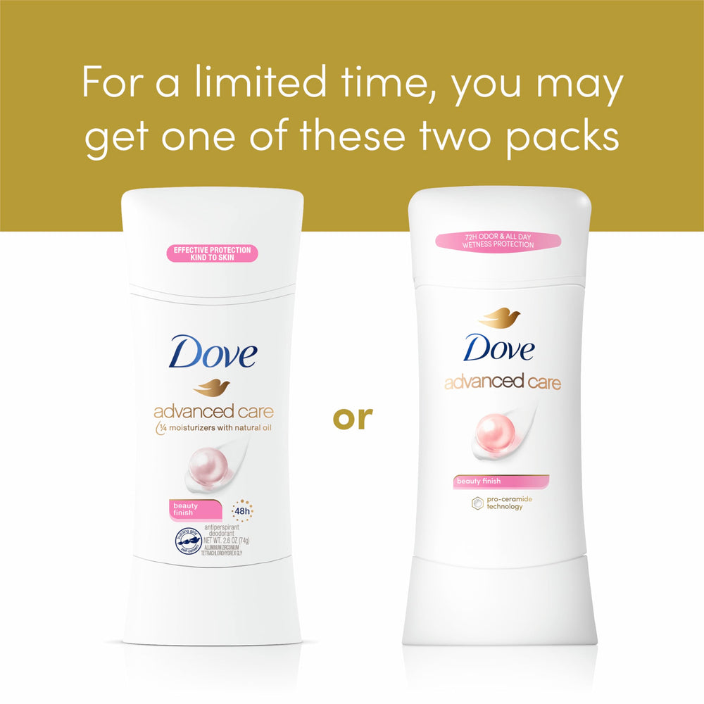 Dove Advanced Care fast drying formula drying quickly on skin