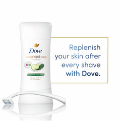 Dove Advanced Care invisible finish appears on 100 colors for a seamless look.