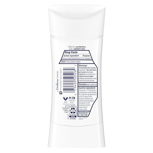 Dove Advanced Care Peach & Chamomile Tea stick during application for refreshed underarms