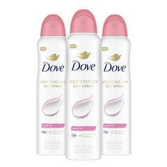 Dove Advanced Care Powder Soft spray bottle shown for smooth underarms after shaving