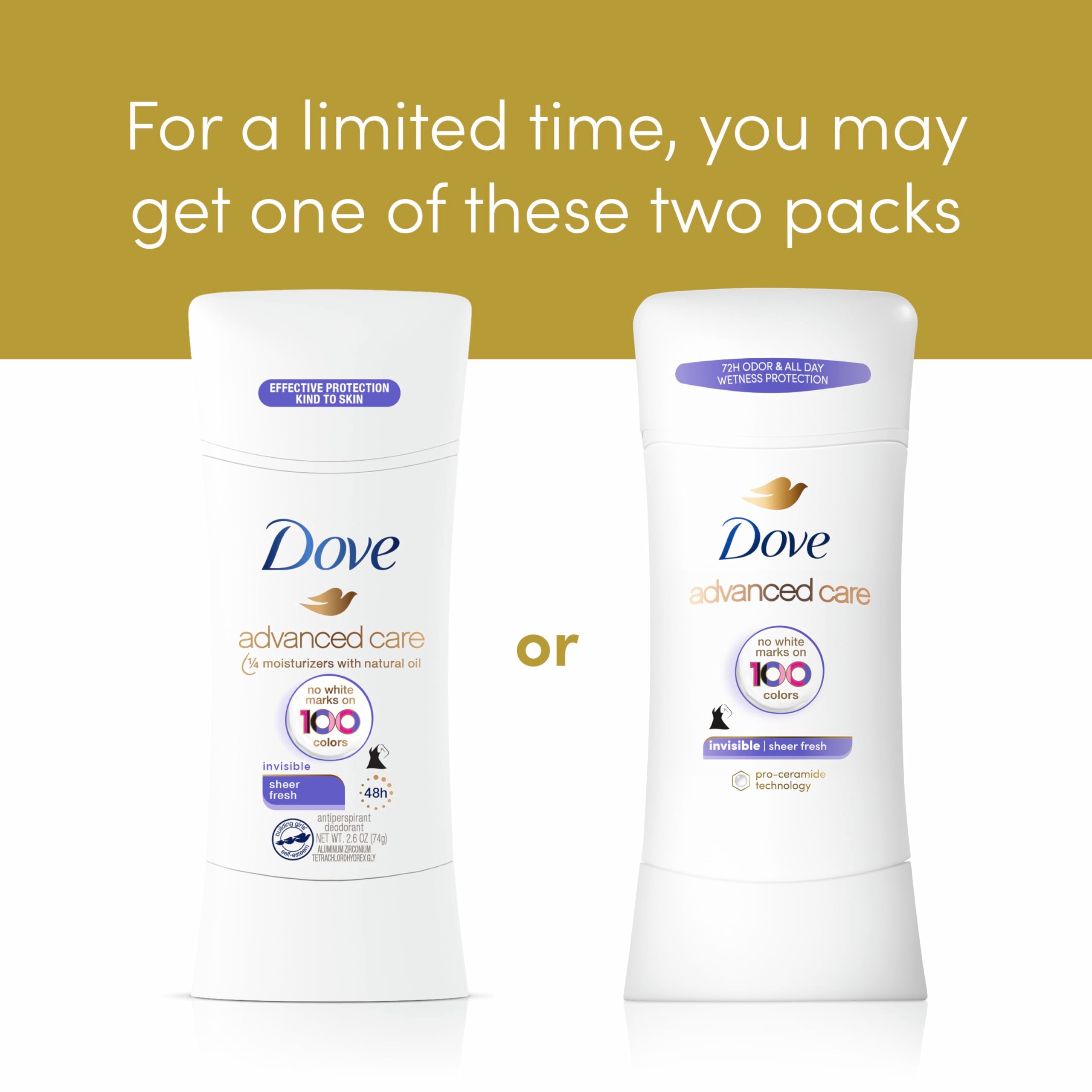 Dove Advanced Care Sheer Fresh scent with cucumber and freesia in focus