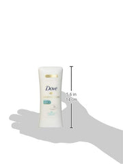 Close-up of applying Dove Advanced Care unscented deodorant for comfortable daily use.