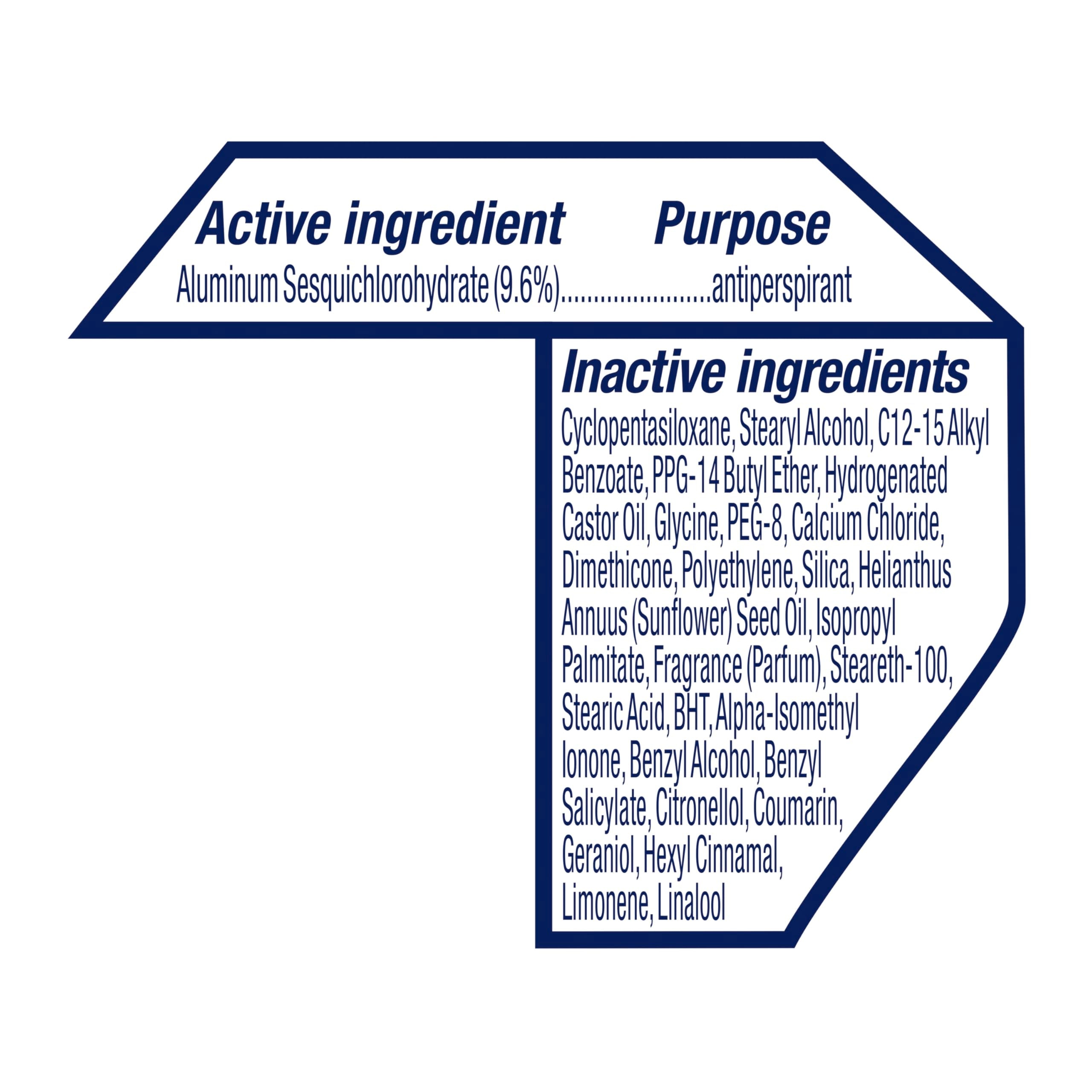 Dove Advanced Care vegan, alcohol-free formula suitable for sensitive skin.