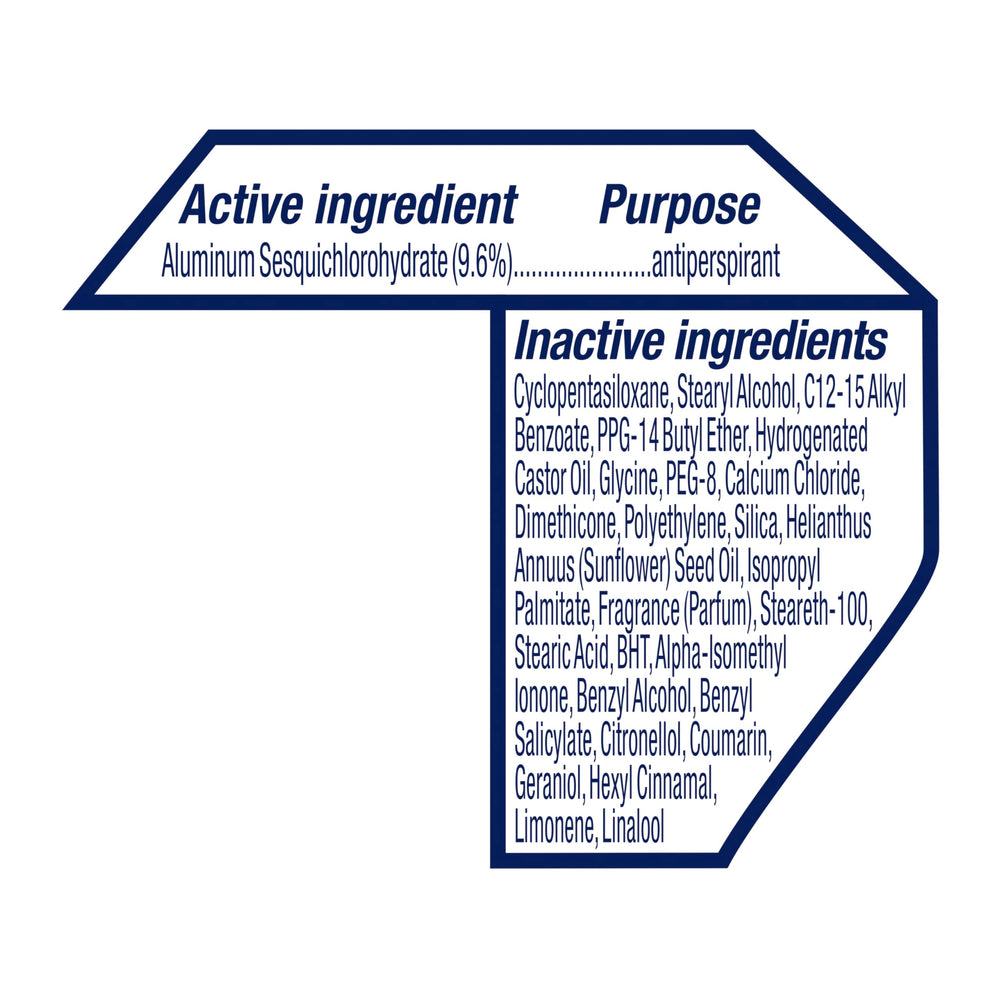 Dove Advanced Care vegan, alcohol-free formula suitable for sensitive skin.