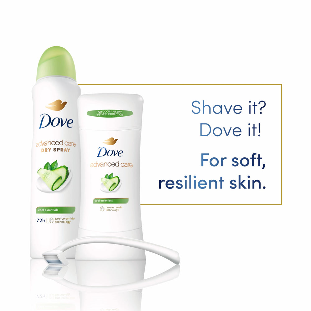 Dove Advanced Care vegan and alcohol-free formula badge