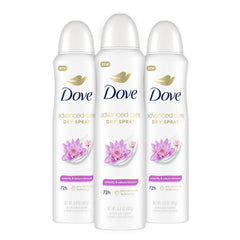 Dove Advanced Care Waterlily Sakura bottle pour shows easy, quick-dry application.