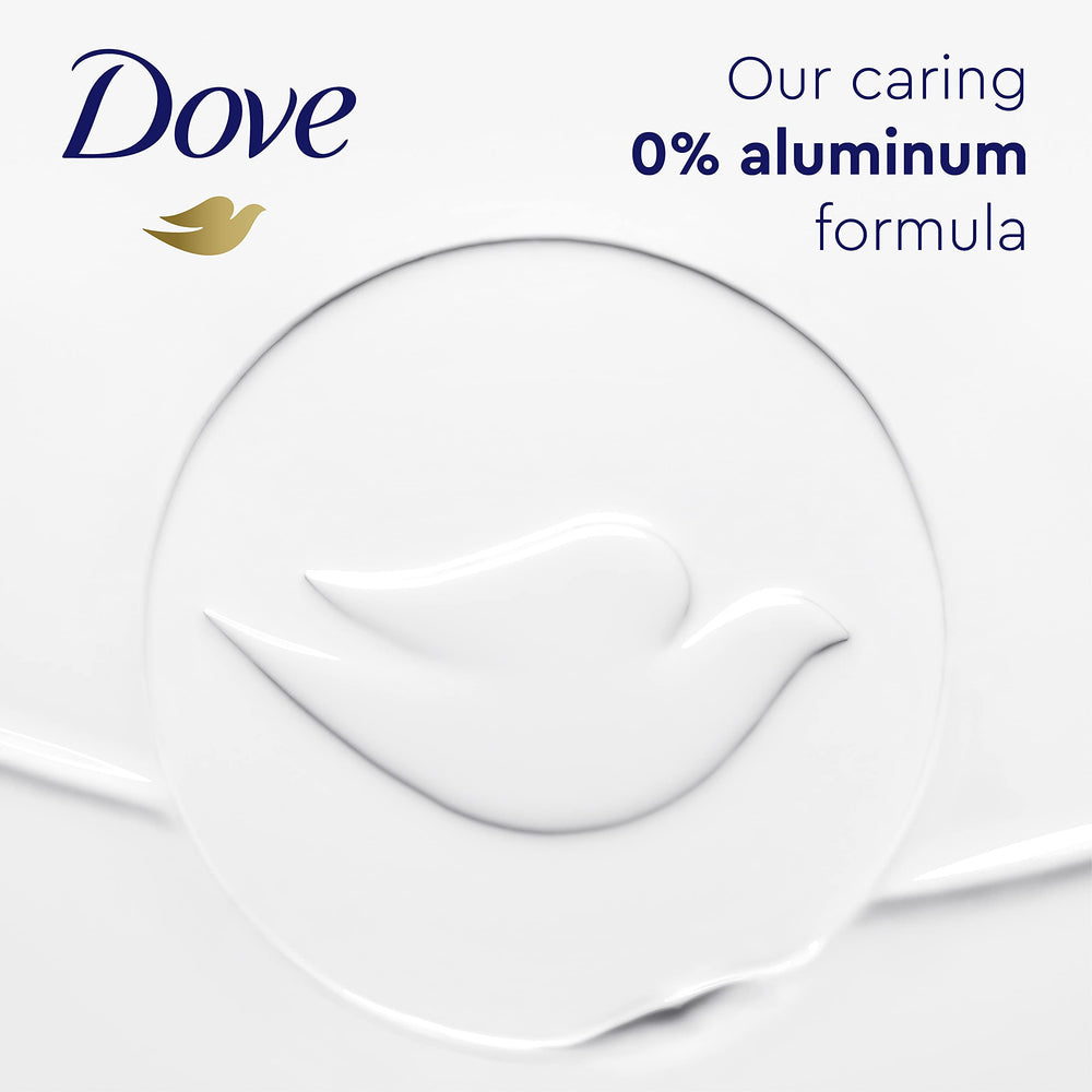 Dove aluminum-free deodorant stick supports gentle underarm care without aluminum.