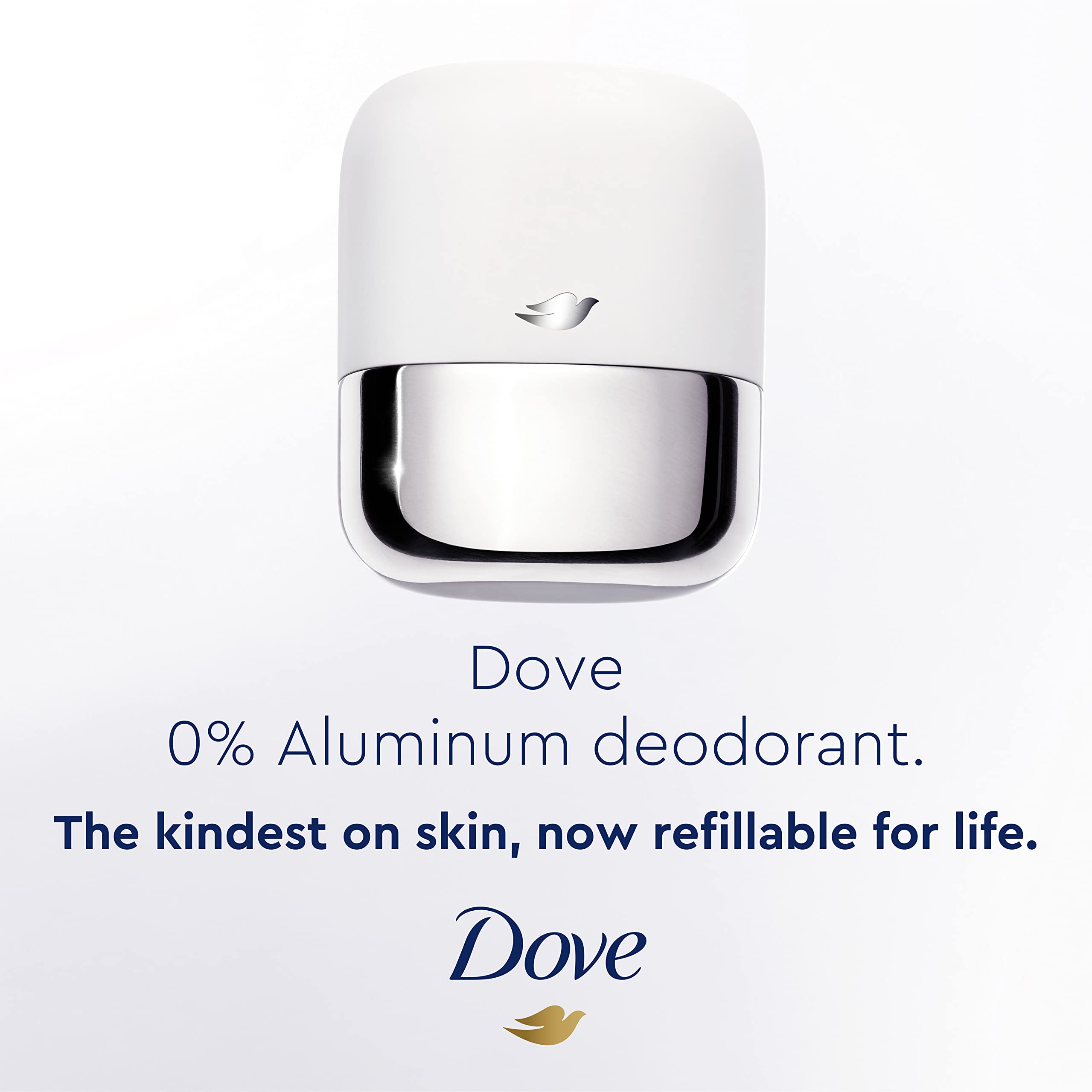 Dove aluminum-free deodorant formula offers gentle underarm care.