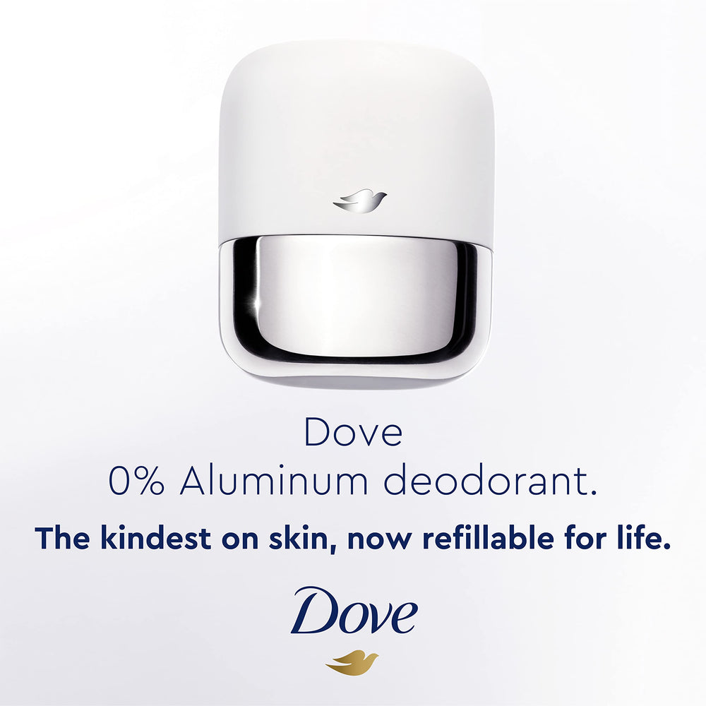 Dove aluminum-free deodorant formula offers gentle underarm care.
