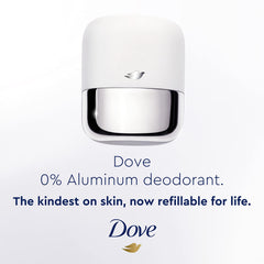 Dove aluminum-free deodorant formula offers gentle underarm care.