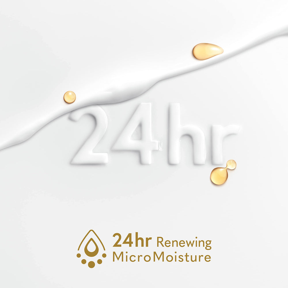 Dove Anti-Stress bottle label highlighting MicroMoisture technology for lasting hydration