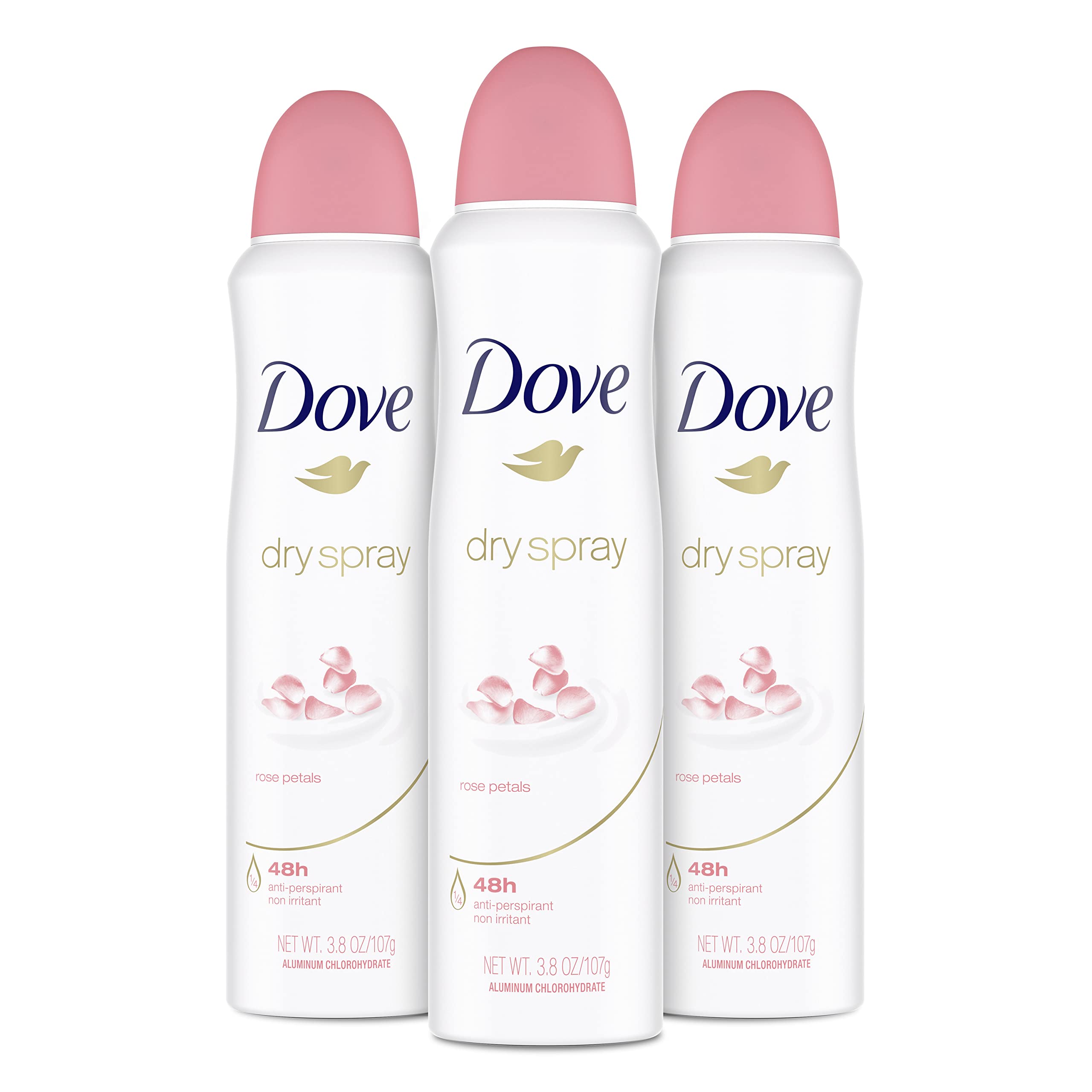 Dove antiperspirant Rose Petals 3.8 oz delivers long-lasting protection and soft underarms.