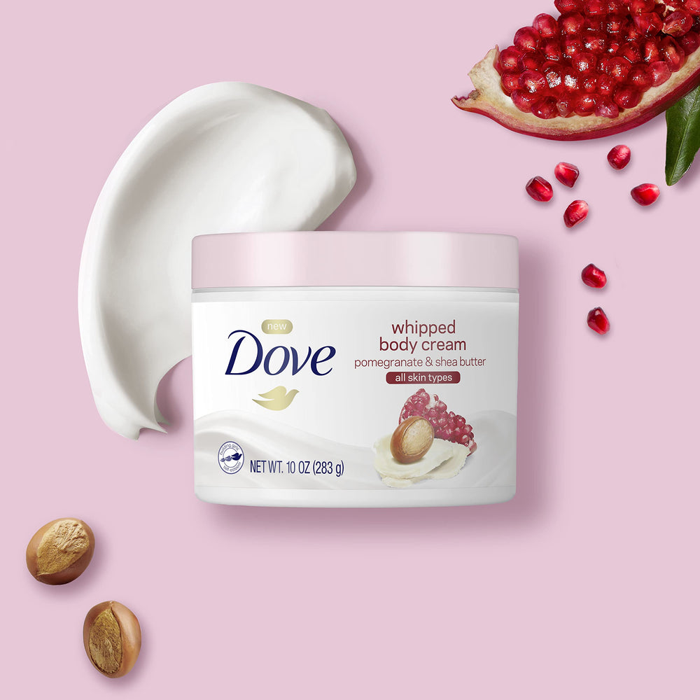 Dove non-greasy hydration from whipped cream for everyday softness