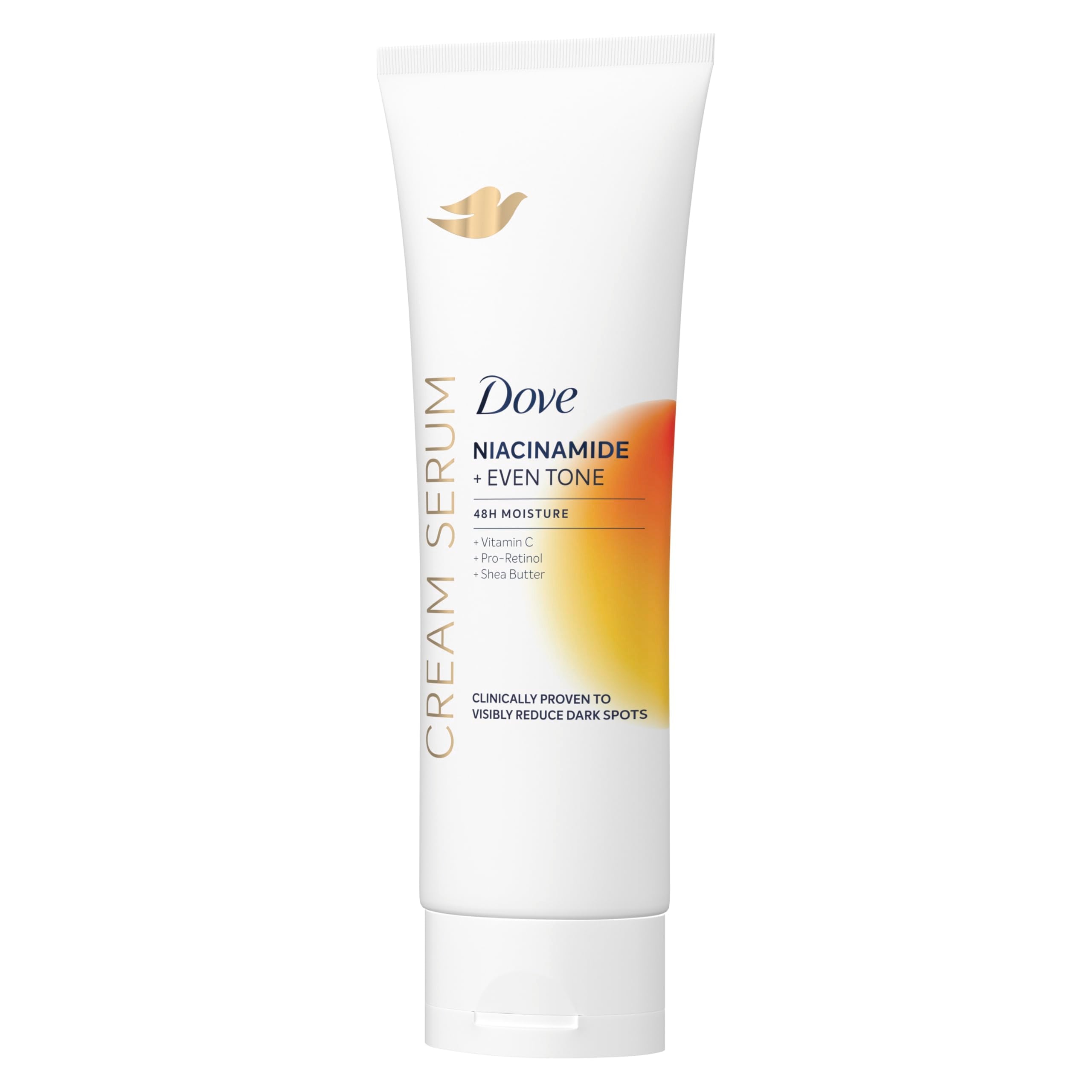 Dove Body Cream Serum bottle pour showing smooth hydration