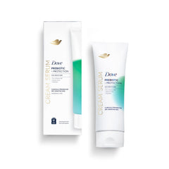 Dove Cream Serum pump bottle shows lightweight, non-greasy moisture for daily use.