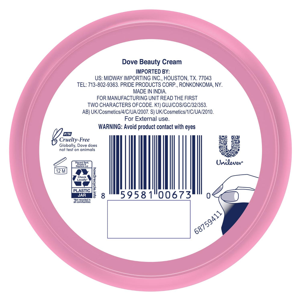 Dove Body Love Beauty Cream texture close-up highlights non-greasy finish.