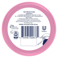 Dove Body Love Beauty Cream texture close-up highlights non-greasy finish.