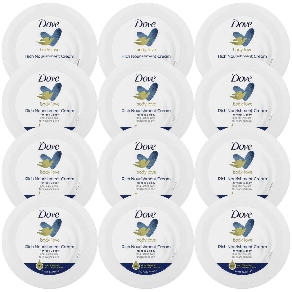 Dove Body Love Rich Nourishment Cream for the face, fast-absorbing hydration.