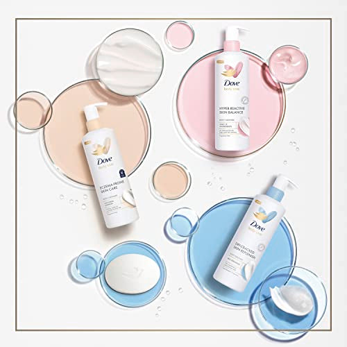 Dove Body Love rinse action image suggests clean, refreshed skin.