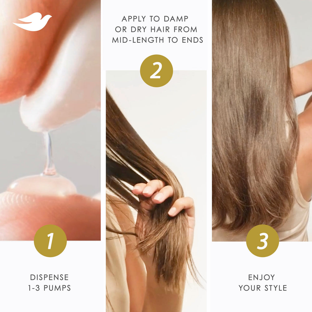 Dove Bond Strength Serum weekly mask usage hints at deeper renewal.