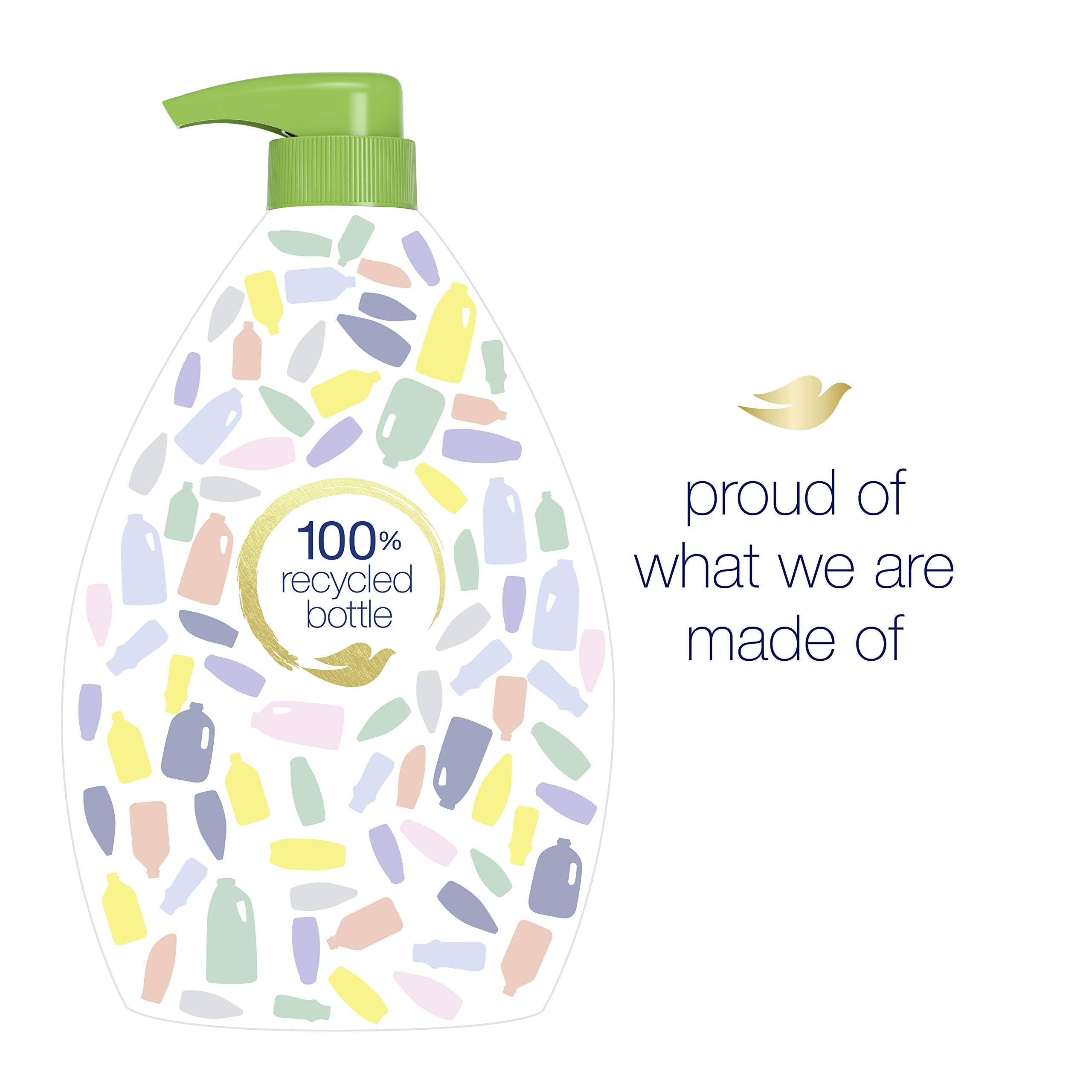 Dove Refreshing Body Wash microbiome-friendly formula bottle promotes gentle cleansing.