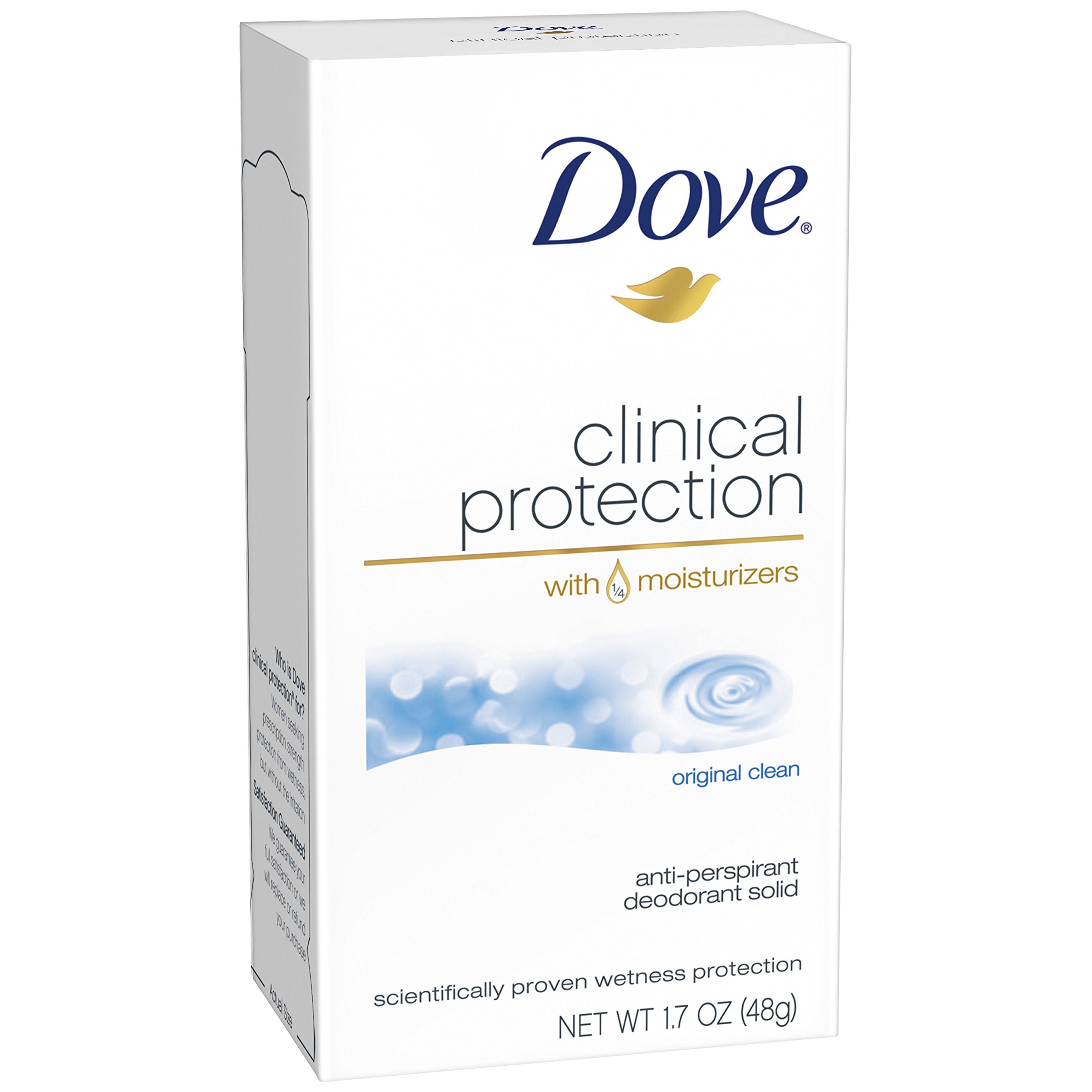 Dove Clinical Protection Original Clean deodorant bottle offering long-lasting protection