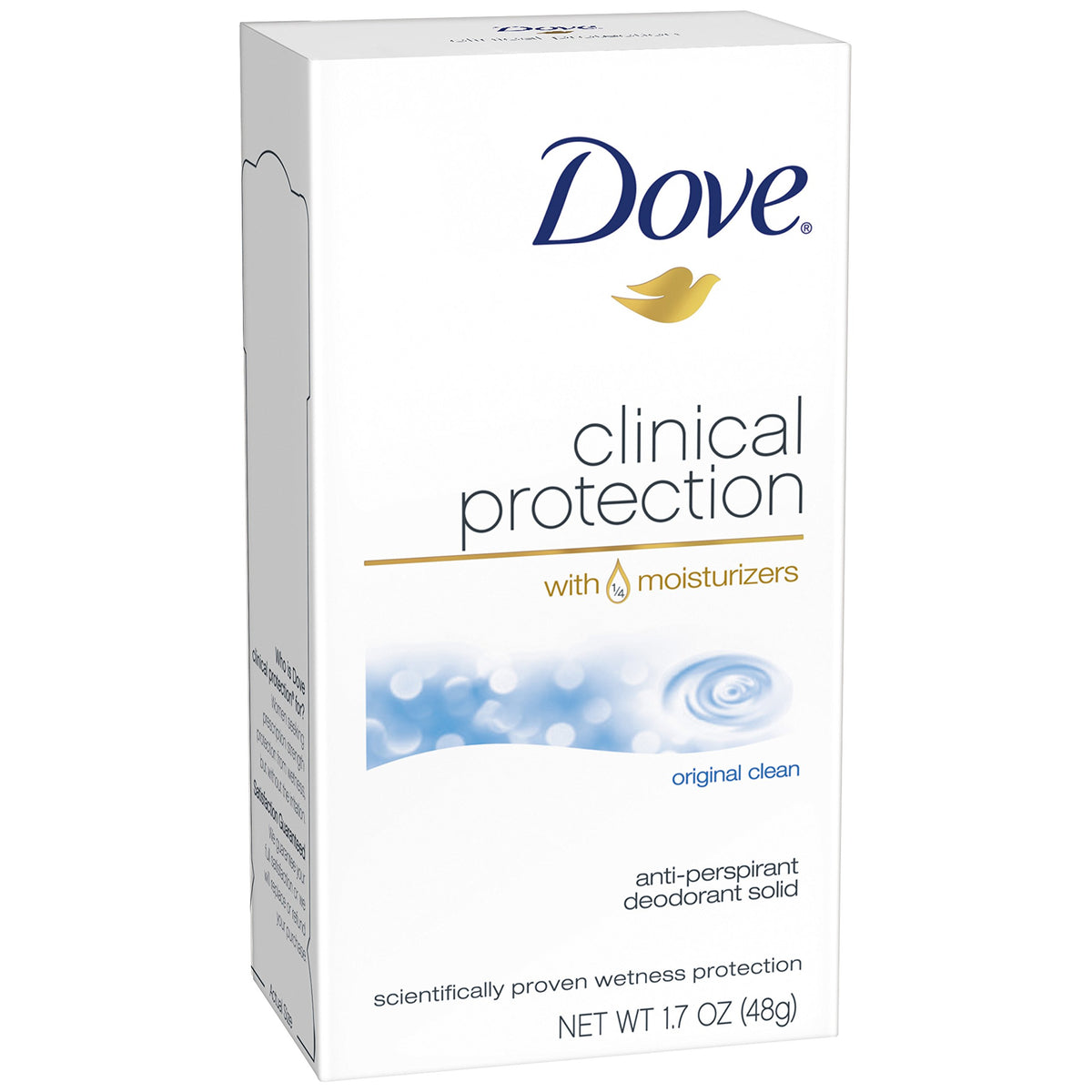 Dove Clinical Protection Original Clean deodorant bottle offering long-lasting protection