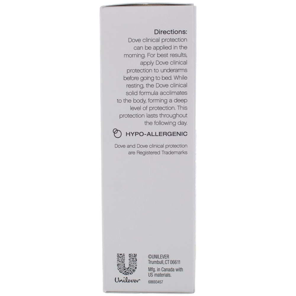 Dove Original Clean deodorant cap close-up showing compact packaging